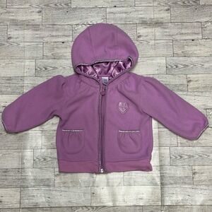 Baby Gap | Fleece Lined Zip Up Jacket | 12-18 Months | Lilac